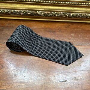Kenneth Cole New York Classic Black Checkered Tie